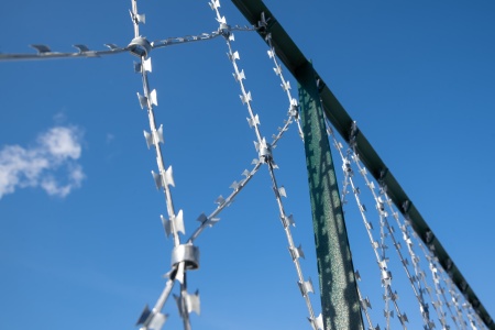 Плоское колючее заграждение, секция (150х300мм) 2х3м