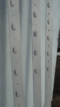 Стойки-столбы ОЗ-288 (50х50х5мм) 3000мм с крючками для крепления