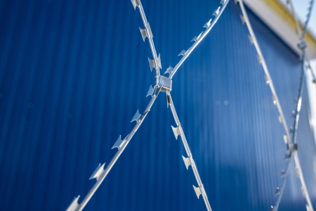 Плоское колючее ленточное заграждение  «Акация» 2х15м яч. 250х400