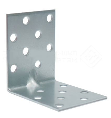 Крепежный уголок равносторонний усиленный KUR US-40X40х2мм оцинкованная сталь