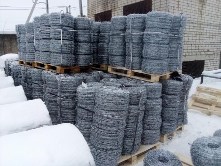 Колючая проволока ГОСТ 285-69 оцинкованная (1кг=11м±10%)  